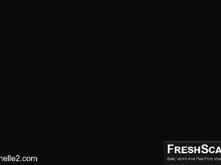 Naughty Babe With Nipple Clamps Shows Us Her Thick Ass As She Poops In Desperation