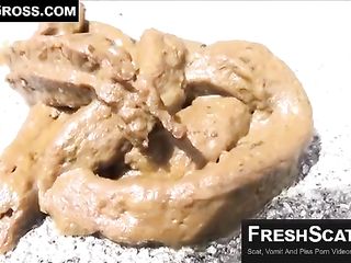 Beautiful Asian Woman Can't Hold Her Shit In Public And Takes A Huge Enema Shit On The Street