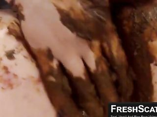 SSBBW Has Her Belly And Pussy Covered In Shit With Her Boyfriend