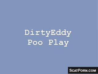 Hairy Fit Man Takes A Huge Shit And Jerks Off His Uncut Cock