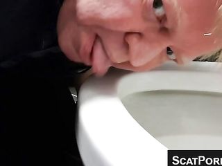 Old Man Licks Dirty Public Toilet On Webcam For Us