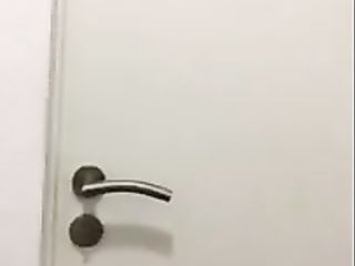 Pretty Blonde Teen With Stunning Face And Body Shits In Public Bathroom On The Floor