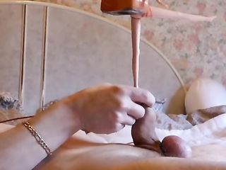 Barbie Sounds Guy's Cock With Her Foot And Leg Along With Electro Stimulation