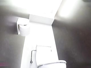 Asian Babe With Tampon In Shits A Thick Hard Turd In Epic Dual Camera Scat Scene