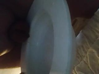 Guy With Sissy Little Cock Fills His Bed Pan Up With Piss