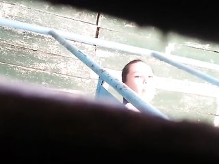 Sexy Voyeur Poop Cam Showing Girl With Hairy Pussy Shitting A Hard Turd