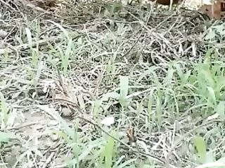 Sexy Girl With Hairy Pussy Shits And Pisses Outdoors In The Grass