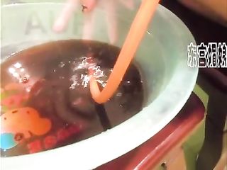 Sexy Asian Takes Coke Enema And Shits It Out