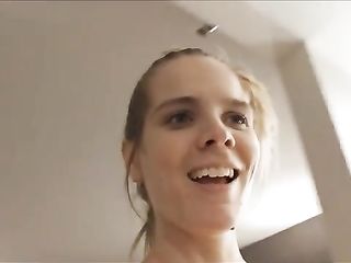 Cute Blonde Chick Pisses Right On Her Apartment Rug