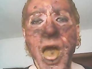 Transgender milf eating her shit together with a shit