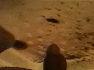 Woman shitting a very liquid diarrhea in the shower