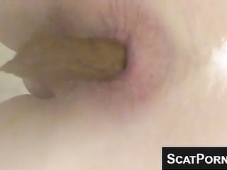 Girl With Nice Puffy Asshole Takes A Rather Large Dump On Webcam