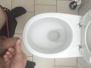 Asian Guy Pissing on Desk After Work Scat Poop Scene