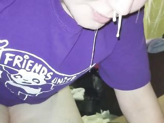 Ugly Bitch Loves To Puke On His Cock And Cry