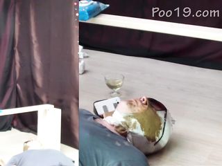 Beautiful Brunette Teen Shits Directly Into Human Scat Slave's Mouth And Forces Him To Eat Her Shit